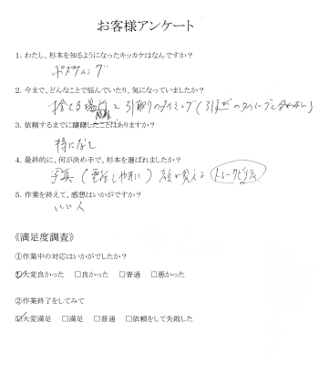 10.広島市安佐南区　Mさん　不用品の片付け　お客様アンケート